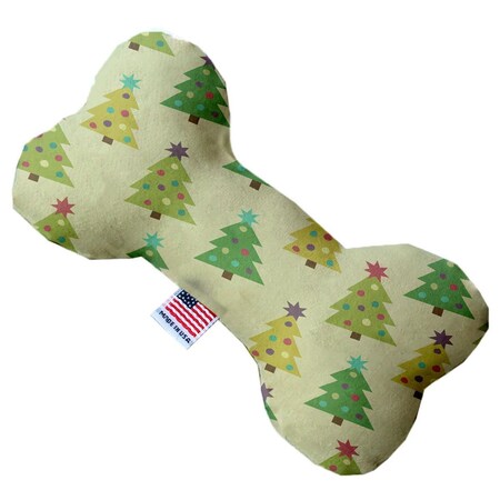 Mirage Pet Products Cutesy Christmas Trees Canvas Bone Dog Toy 6 in. 1279-CTYBN6
